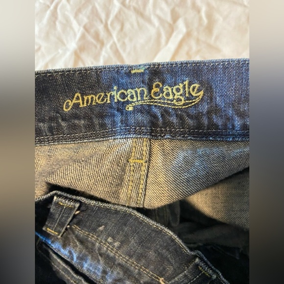American Eagle Artist Flare Stretch Denim Jeans Blue Women's Size 12 GUC Bell - Picture 10 of 11